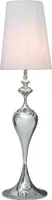Edle Lampe Design Stehleuchte LUCIE Leuchte weiß 160cm Stehlampe Metall Lampenschirm Weiß Textilschirm