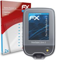 atFoliX FX-Clear 2x Schutzfolie kompatibel mit FreeStyle Libre 3 Displayschutzfolie