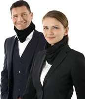 Halswärmer Cachecol aus feiner Baumwolle Schwarz