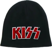 Kiss - "Red On White" Mütze für Herren/Damen Uni RO6171 (Einheitsgröße) (Schwarz)
