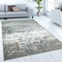  Impression Teppich Wohnzimmer Deko - Kurzflor Teppich im  Vintagelook Öko-Tex zertifizierter - Beige-traditionell - Größe 80x150