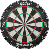 KOTO - King Classic Dartscheibe (Offizielle Turniermaße), Inkl. Slim Wire Technologie, Klammer & Klammerfrei