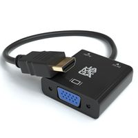HDMI zu VGA Adapter HDTV 1080p Konverter Aktiv Audio & Videokabel für PC, Laptop