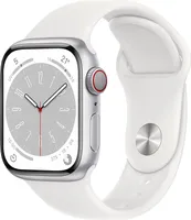 Apple Watch Series 8 45mm (A2775) Stříbrný sportovní řemínek z hliníku, bílý CEL Neu