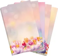 50 Blatt Briefpapier (A4) | Blumen Foto Mix (5 x 10 Blatt) | Motivpapier | edles Design Papier | beidseitig bedruckt | 90 g/m²