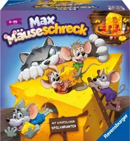 Ravensburger Kinderspiele 24562 - Max Mäuseschreck - kościana gra biegowa dla 2 do 4 graczy w wieku 4 lat i starszych