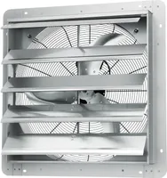SucceBuy 610 mm odsávací ventilátor se žaluzií, 1400 otáček za minutu, 2892 CFM, hliníkový AC motor pro montáž na stěnu, větrání a chlazení pro skleníky, garáže, kůlny, obchody