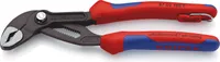 KNIPEX 87 02 180 T Cobra® Hightech-Wasserpumpenzange mit Mehrkomponenten-Hüllen, mit integrierter Befestigungsöse zum Anbringen einer Absturzsicherung grau atramentiert 180 mm