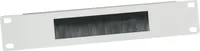 HMF 63389-07 Kabeldurchführung mit Bürsteneinsatz für Serverschrank, 10 Zoll, 1 HE, Lichtgrau