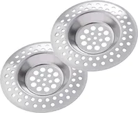2x Abflusssieb Abfluss Sieb Haarsieb Küche Spülbecken Dusche Badewanne Edelstahl