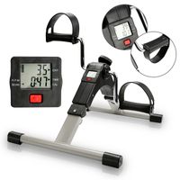 Fiqops Mini Bike Heimtrainer, Fahrrad Beintrainer mit LCD-Display, Pedaltrainer Faltbares, Fahrradtrainer Einfach zu Bedienen.