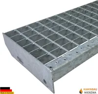 Treppen Stufe Metall Stufen Stahl Treppenstufe feuerverzinkt 800mm, ohne Schrauben-Set