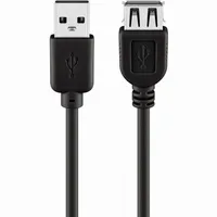 Goobay 3 m Hi Speed USB 2.0 Verlängerungskabel für Geräte mit USB-Anschluss - Kupfer (CU) Innenleiter - Datenübertragung 480Mbit/s - Doppelt geschirmt