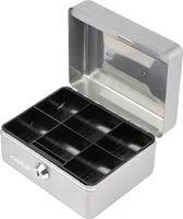 HMF 10215-09 Geldkassette mit Münzeinsatz, 15 x 12 x 8 cm, silber