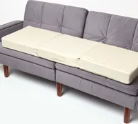 HOMESCAPES Sofa-Auflage 150 x 50 cm für 3-Sitzer, creme - großes Sitzkissen orthopädisch