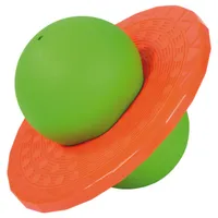 EDUPLAY 170387 Planeten-Hüpfball, Scheibe: Ø 45 cm, grün/orange