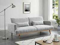 Schlafsofa Klappsofa 3-Sitzer - Stoff - Hellgrau - ESME