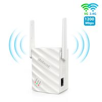 Wifi Range Extender WLAN Repeater 1200MBit/s (Dual-Band 2.4 & 5GHz , 1x Ethernet) Weiß