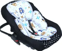 Sitzverkleinerer Baumwolle Kind für Auto Kindersitz Baby Schale Einsatz Einlage- 10 - Waldtiere