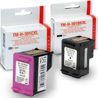 Tintenpatrone Refill HP301 XL Color + Black Tinte kompatibel HP No. 301 alle Farben Schwarz Cyan Magenta Gelb