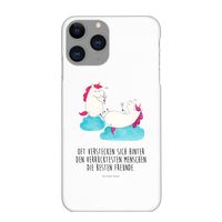 Mr. & Mrs. Panda Iphone 11 Pro Handyhülle Einhörner Sekt - Weiß - Personalisierte Geschenke, Geschenk, Unicorn, Pegasus, Beste, Einhorn Deko, Premium Kunststoff, Korken
