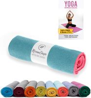 NirvanaShape ® Yoga Handtuch rutschfest | Hot Yoga Towel mit Antirutsch-Noppen |  185x63 cm, Farbe:Türkis