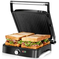 Aigostar - Kontaktgrill/Sandwichmaker/Panini Grill 3 in 1 mit Temperaturregelung