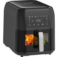 Heißluftfritteuse 8,5L Friteuse Heissluft Fritteusen Air Fryer, 1700,00 W, Airfryer mit Digitalem LED-Tastbildschirm, 7 Kochmodi, Ohne Öl