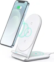 AUKEY LC-A2-Whi Aircore Series 2-in-1 Bezdrátový nabíjecí stojan Bezdrátová nabíječka Qi Wireless Charger White