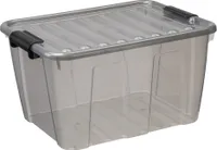 plast team Aufbewahrungsbox HOME BOX 30 Liter grau-transparent