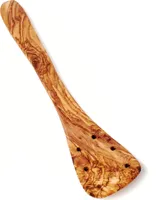 Pfannenwender aus Olivenholz mit Löchern 35 cm