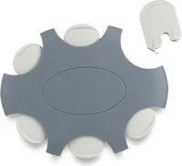 JB White 6 Stück ProWax Cerumenfilter für Hörgeräte geeignet für Oticon- und Bernafon-Lautsprecher, Spender-Disk mit 6 Werkzeugen und 6 Filtern, grau