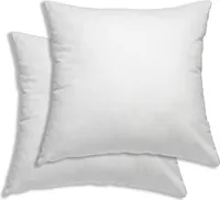 2er Set Kissenbezug Kissenhülle Kopfkissenbezug Hüllen Uni Renforce Baumwolle, Farbe:weiß, Größe:40x40 cm