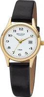 Regent F-835 Damenuhr Goldfarben mit Lederband