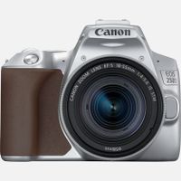 Canon EOS 250D + EF-S 18-55mm f/4-5.6 IS STM, 24,1 MP, 6000 x 4000 Pixel, CMOS, 4K Ultra HD, Touchscreen, Silber