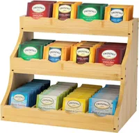 Teebeutel Organizer Bambus Holz Teebox 12 Fächer 240 Teebeutel Aufbewahrung