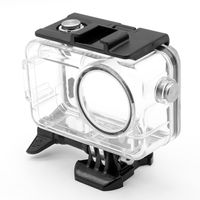 Wasserdichtes Action-Kamera-Gehaeuse fuer DJI Osmo Action 3/4, IP68 wasserdicht, hohe Lichtdurchlaessigkeit, PC 316 Edelstahl, gehaertetes Glas, staubdicht, sturzfest, druckbestaendig, unterstuetzt 60 m unter Wasser