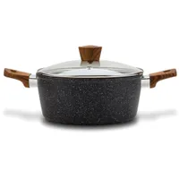NAVA hrnec / kastrol NATURE s poklicí s granitovým povrchem 20 cm 2,1 l pro indukční plynovou desku