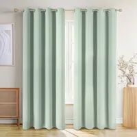 Blumtal 2er Set: Blickdicht & Thermovorhang – Kälteschutz – Grün
