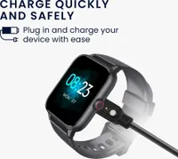 kwmobile USB Kabel Charger kompatibel mit Blackview R30 Pro / R8 / R3 / R3 Pro / X2 / X1 / Letsfit / Fitpolo Ladekabel - Smart Watch Ersatzkabel -