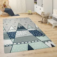 Kinderteppich Teppich Kinderzimmer Spielmatte Babymatte Rutschfest Regenbogen Herz Grösse 80x150 cm