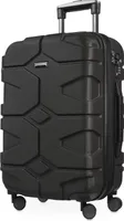 HAUPTSTADTKOFFER - X-Kölln - Handgepäck-Koffer Trolley mit Dehnfalte 4 Rollen robuste Hartschale Reisekoffer erweiterbar, TSA-Schloss 50 L,Schwarz