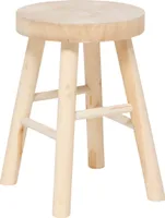 Atmosphera createur d'interieur - Hocker "nyar" paulownia beige d28x41cm