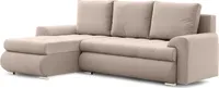 Ecksofa TOKIO VI PRO mit Schlaffunktion! Eckcouch mit Bettkasten! Stoff: PAROS 02 Beige (muster 1) Links
