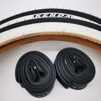 Kenda 2x Weißwand Reifen 20 Zoll 20x1.75 | 47-406 K912 Cruiser Fahrrad Nostalgie Klapprad mit AV-Schlauch Autoventil