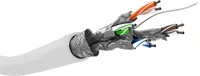 Goobay 94217 Kabel sieciowy CAT 6, S/FTP (PiMF), biały, 100 m - Mieszanka miedzi CCA do zastosowań SOHO, AWG 26/7 (skrętka), PVC