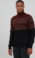 BLEND BHTjesse Herren Rollkragenpullover Pullover mit Rollkragen Norwegermuster Rippbündchen Regular fit