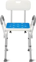 Yakimz Duschhocker badhocker Duschhocker & -sitze Duschsitz mit arm und rückenlehne Höhenverstellbar Blau
