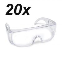 5er Set Schutzbrille mit verstellbarem Bügel Arbeitsschutzbrille Augenschutz DE 