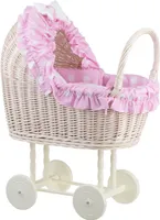 LULU Puppenwagen aus Weide in Beige 48X28 H38/60 CM
